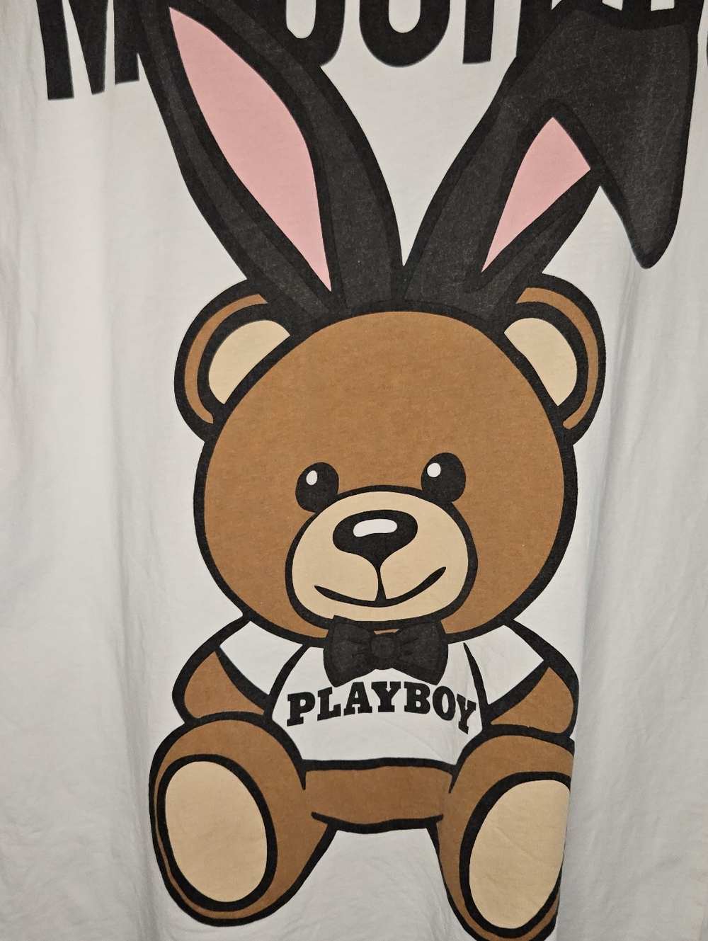 Moschino Couture x Playboy Teddy Bear Graphic T-Shirt White - Picture 3 of 7